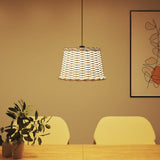 Vidaxl plafondlampenkap ø40x26 cm wicker wit