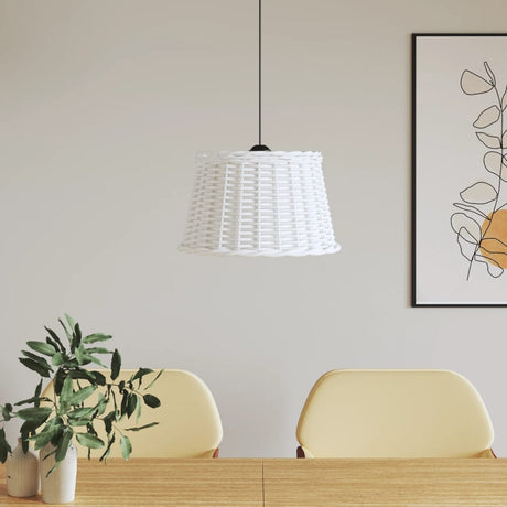 Vidaxl plafondlampenkap ø45x28 cm wicker wit
