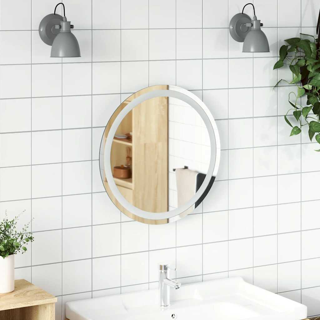 Vidaxl Bathroom Mirror LED around 50 cm