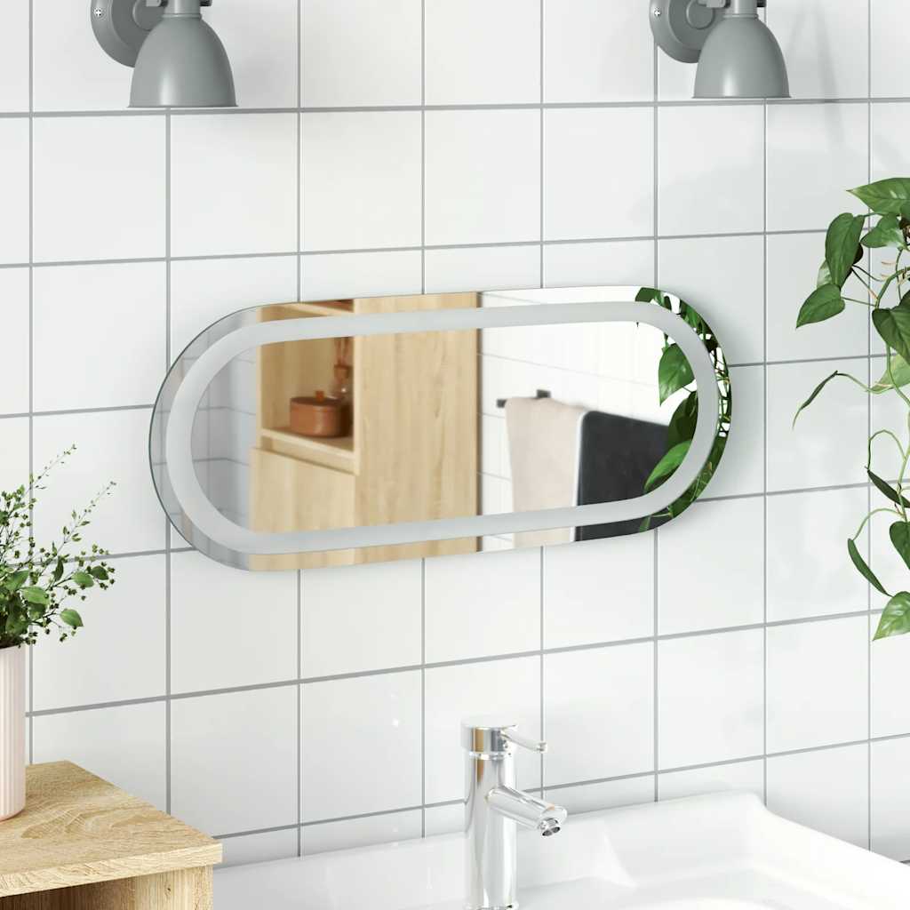 Vidaxl Mirror de baño LED 50x20 cm ovalado