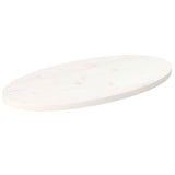 Vidaxl tafelblad ovaal 70x35x2,5 cm massief grenenhout wit