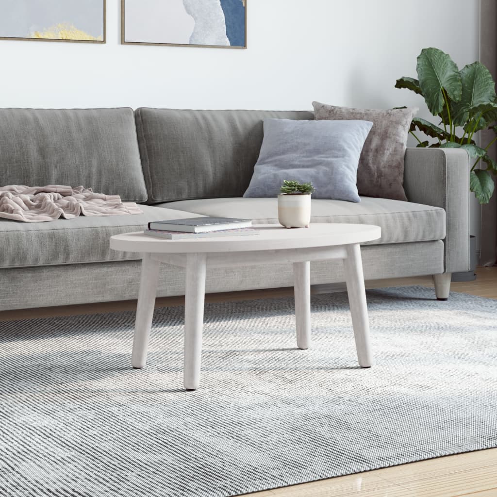 Vidaxl tafelblad ovaal 70x35x2,5 cm massief grenenhout wit