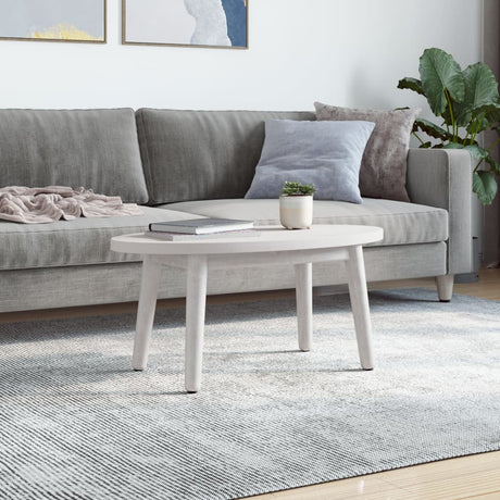 Vidaxl tafelblad ovaal 70x35x2,5 cm massief grenenhout wit