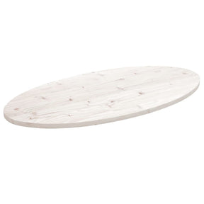 Vidaxl tafelblad ovaal 110x55x2,5 cm massief grenenhout wit