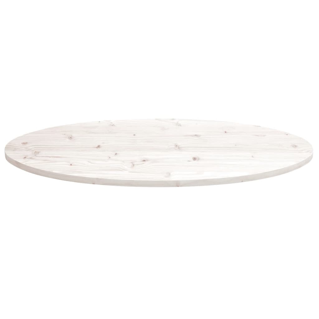 Vidaxl tafelblad ovaal 110x55x2,5 cm massief grenenhout wit
