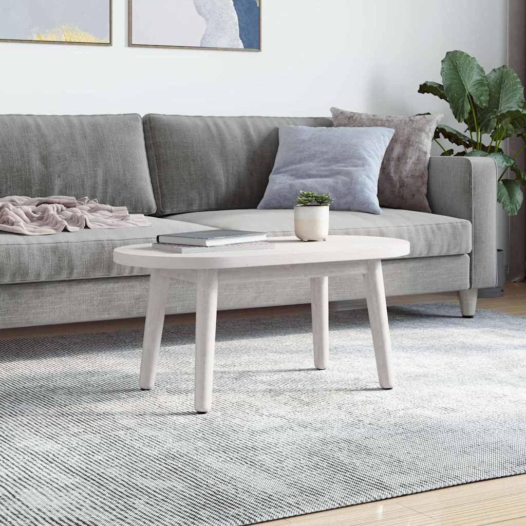 Vidaxl tafelblad ovaal 60x30x2,5 cm massief grenenhout wit