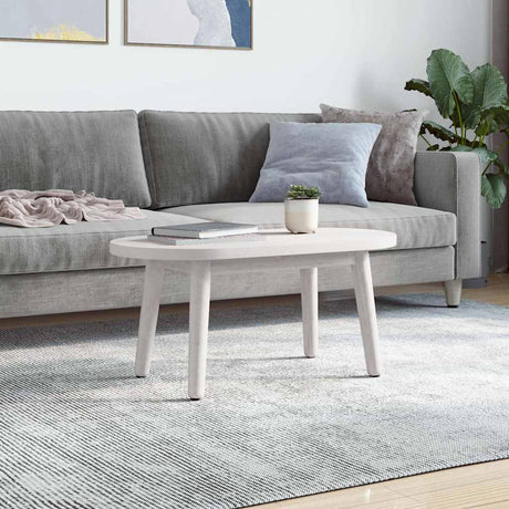 Vidaxl tafelblad ovaal 60x30x2,5 cm massief grenenhout wit