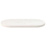 Vidaxl tafelblad ovaal 60x30x2,5 cm massief grenenhout wit