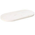 Vidaxl tafelblad ovaal 70x35x2,5 cm massief grenenhout wit