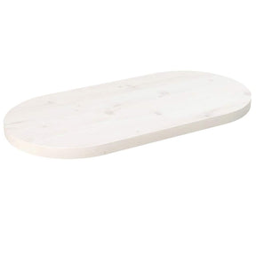 Vidaxl tafelblad ovaal 70x35x2,5 cm massief grenenhout wit