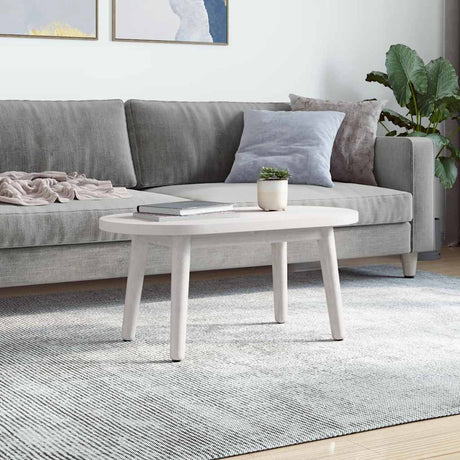 Vidaxl tafelblad ovaal 80x40x2,5 cm massief grenenhout wit
