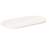 Vidaxl tafelblad ovaal 90x45x2,5 cm massief grenenhout wit