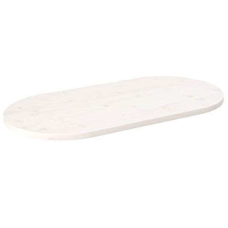 Vidaxl tafelblad ovaal 90x45x2,5 cm massief grenenhout wit