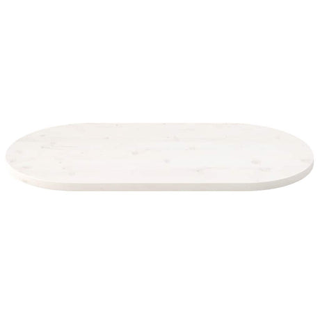 Vidaxl tafelblad ovaal 100x50x2,5 cm massief grenenhout wit