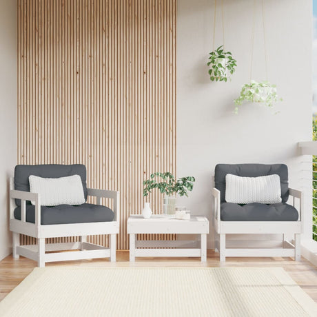 Vidaxl tuinstoelen 2 st massief grenenhout wit