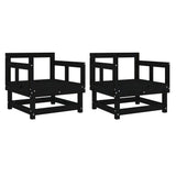 Vidaxl tuinstoelen 2 st massief grenenhout zwart