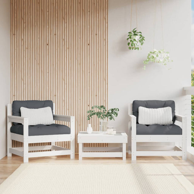 Vidaxl tuinstoelen 2 st massief grenenhout wit