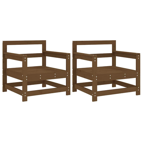 Vidaxl tuinstoelen 2 st massief grenenhout honingbruin