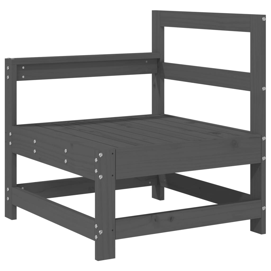 Vidaxl tuinhoekbank massief grenenhout grijs