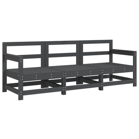Vidaxl 3-delige loungeset massief grenenhout grijs