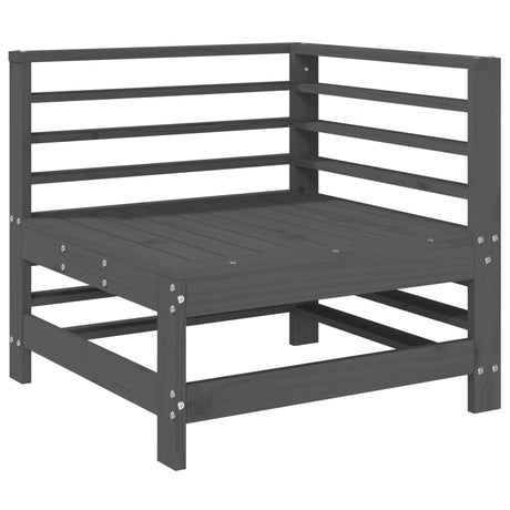 Vidaxl tuinhoekbank massief grenenhout grijs