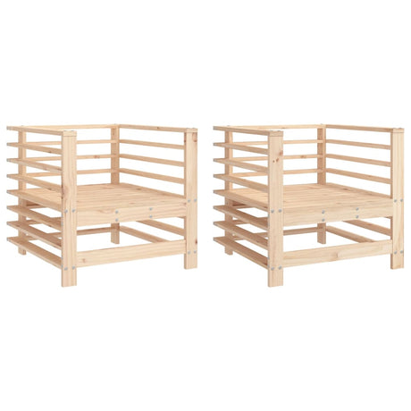 Vidaxl tuinstoelen 2 st massief grenenhout
