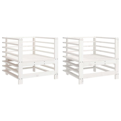 Vidaxl tuinstoelen 2 st massief grenenhout wit