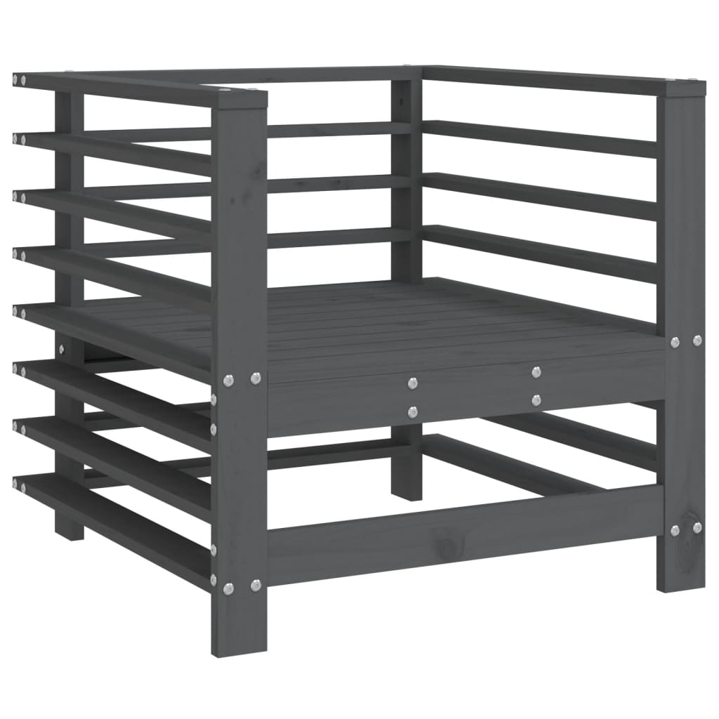 Vidaxl tuinstoelen 2 st massief grenenhout grijs