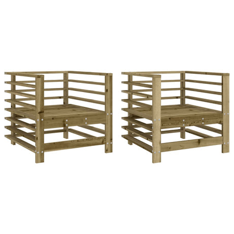 Vidaxl tuinstoelen 2 st geïmpregneerd hout