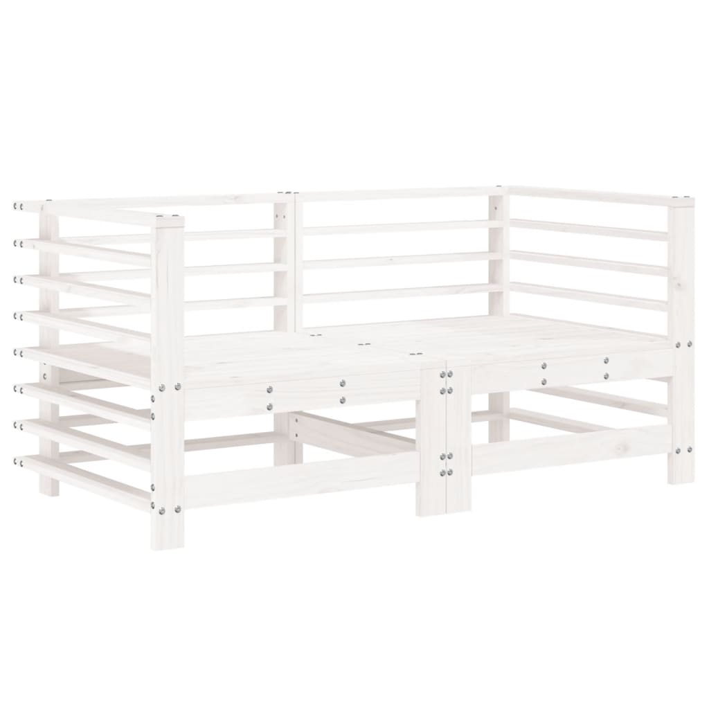 Vidaxl tuinhoekbanken 2 st massief grenenhout wit