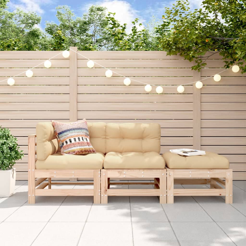 Vidaxl 3-delige loungeset massief grenenhout