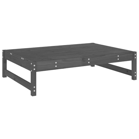 Vidaxl tuinvoetenbank 120x80 cm massief grenenhout grijs