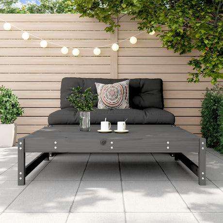 Vidaxl tuinvoetenbank 120x80 cm massief grenenhout grijs