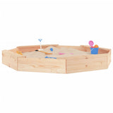 Vidaxl Sandpit con panchine pino solido ottagonale