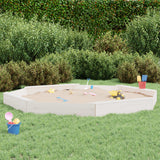 Vidaxl Sandbox con panchine Pine ottagonale Solido bianco