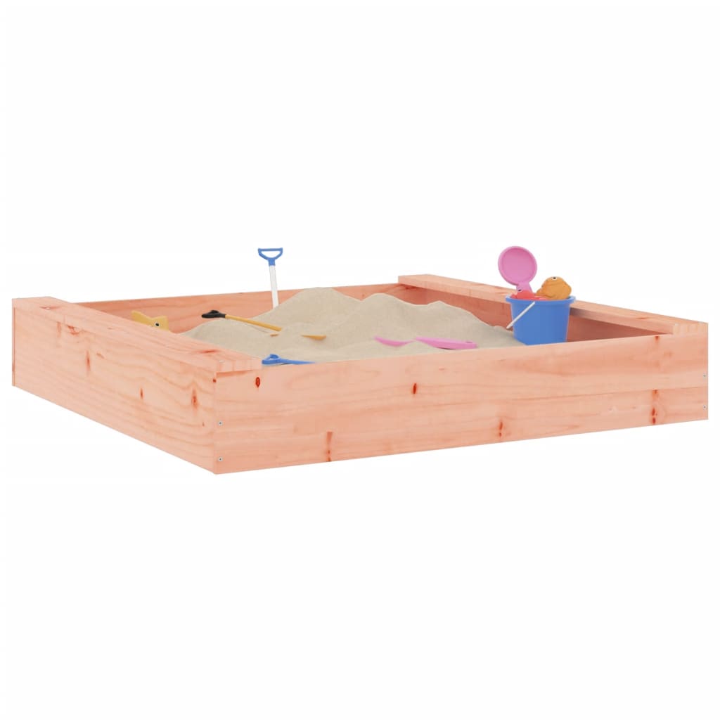 VidaXL sandpit with benches square solid douglashout