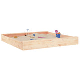 Vidaxl sandbox with benches square solid pine