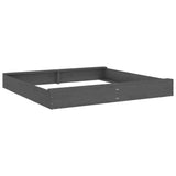 Vidaxl sandbox with benches square solid pine gray gray