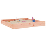 VidaXL sandpit with benches square solid douglashout