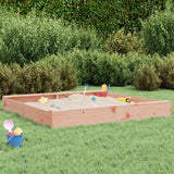 VidaXL sandpit with benches square solid douglashout