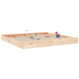 Vidaxl sandbox with benches square solid pine