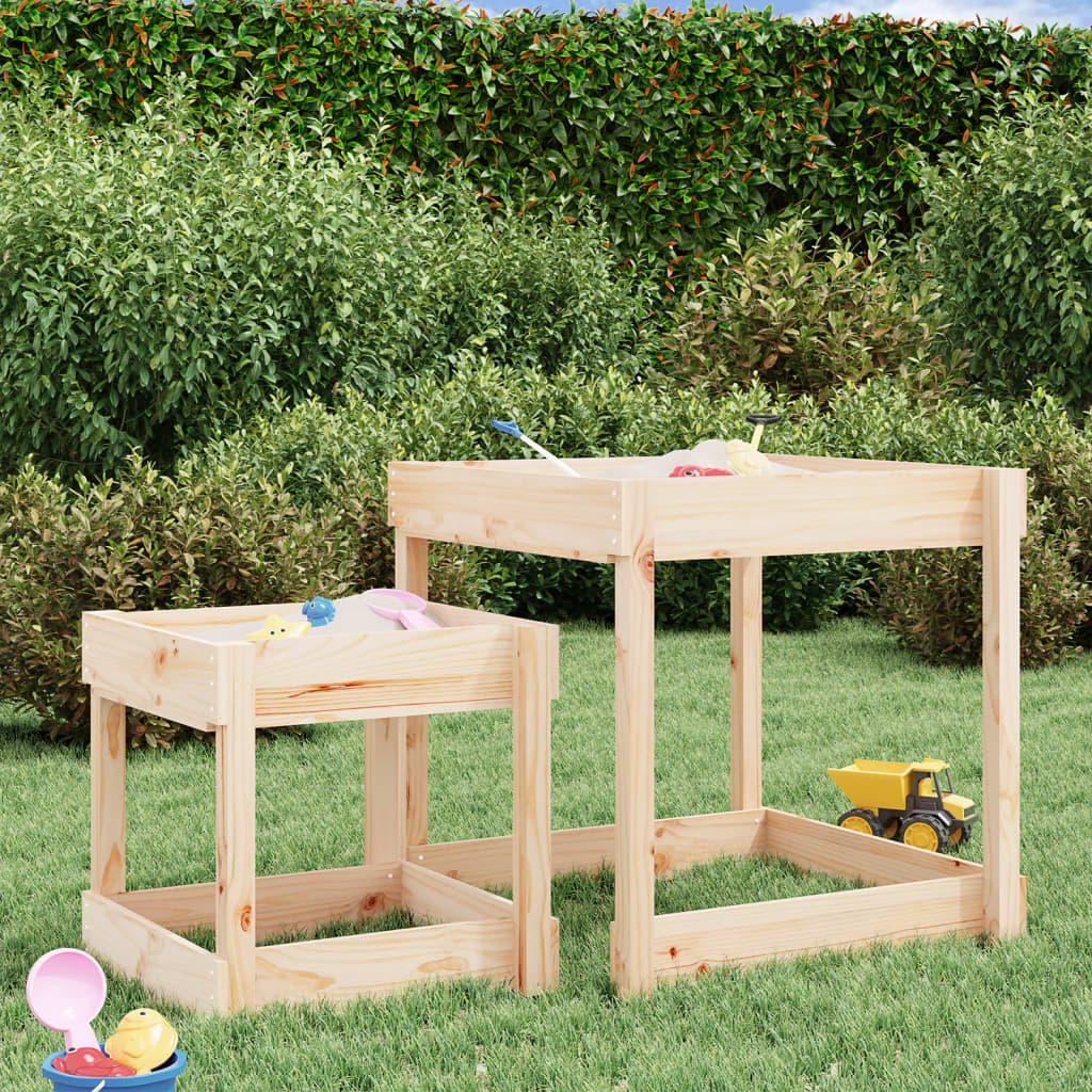 Vidaxl sand tables 2 pieces of solid pine wood