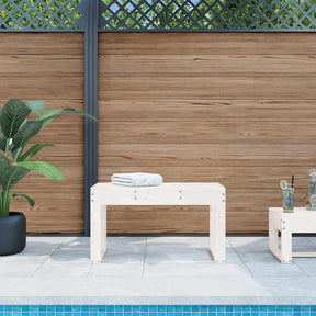 Vidaxl tuinbank 80x38x45 cm massief grenenhout wit