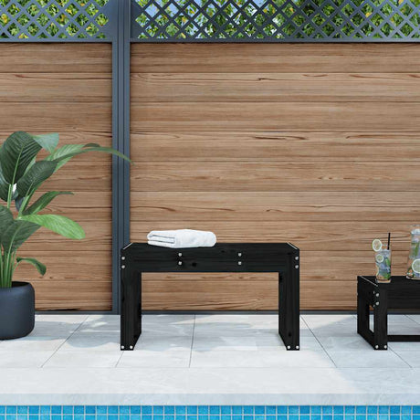 Vidaxl tuinbank 80x38x45 cm massief grenenhout zwart
