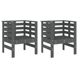 Vidaxl tuinstoelen 2 st 61,5x53x71 cm massief grenenhout grijs