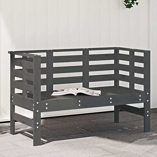 Vidaxl tuinbankje 111,5x53x71 cm massief grenenhout grijs