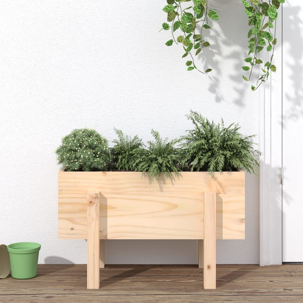 Vidaxl plantenbak 62x30x38 cm massief grenenhout