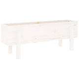 Vidaxl plantenbak verhoogd 101x30x38 cm massief grenenhout wit