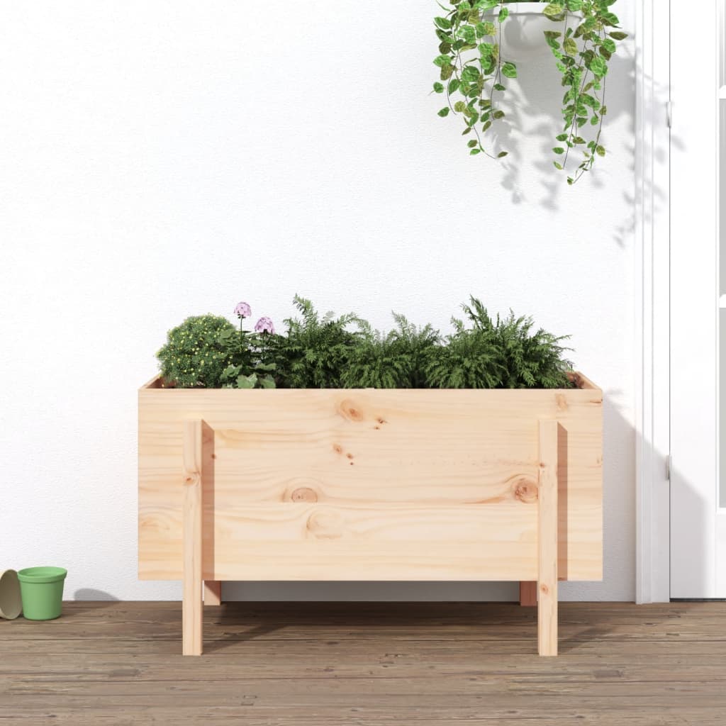 Vidaxl plantenbak verhoogd 101x50x57 cm massief grenenhout