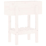 Vidaxl plantenbak 62x30x69 cm massief grenenhout wit